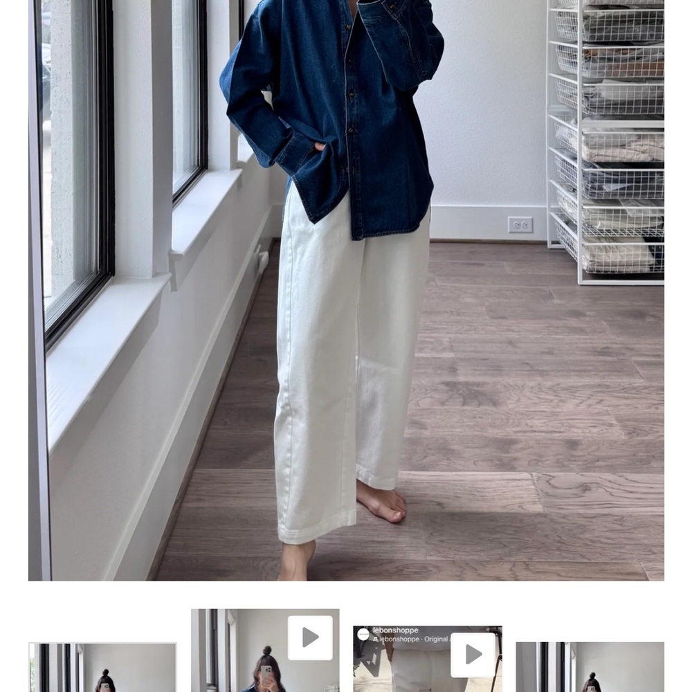 Le Bon Shoppe Arc Pants Milk L NWT